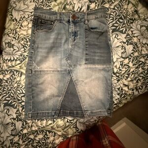 INC International Concepts Blue Denim Pencil Skirt